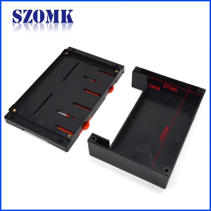 plastic din rail industrial  box for electronic equipment AK-P-07 145*91*41 mm