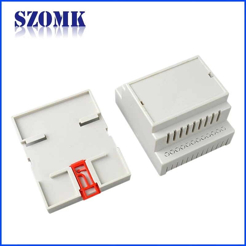 plastic din rail manufacture induatrial enclsoure for electronic pcb board from szomk with  85x70x62mm