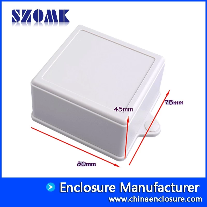 plastic enclosure electronics wall mounting plastic junction box AK-W-14 ,80x75x45mm