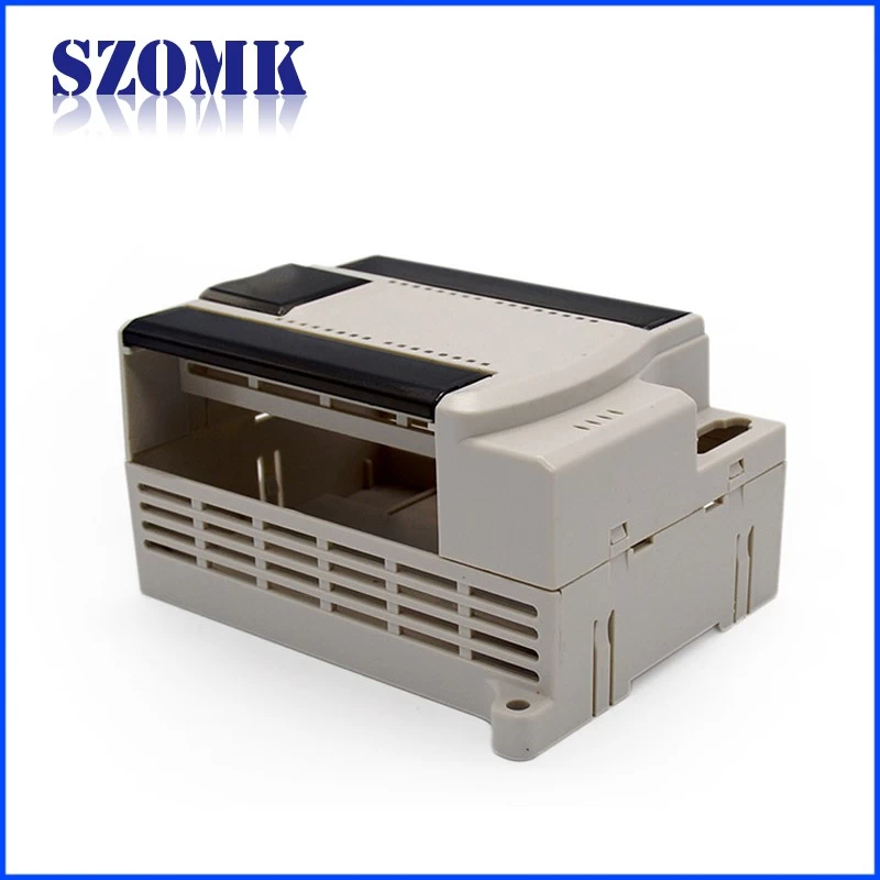 Guangdong high quality 125X110X65mm abs plastic for electronics PLC din rail enclosure supply/AK-DR-17