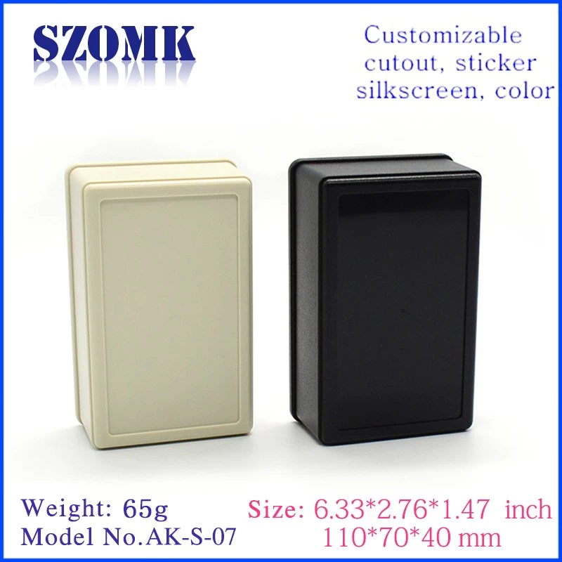 plastic enclosures electronics device box for power supply enclosure  AK-S-07 40*70*110mm