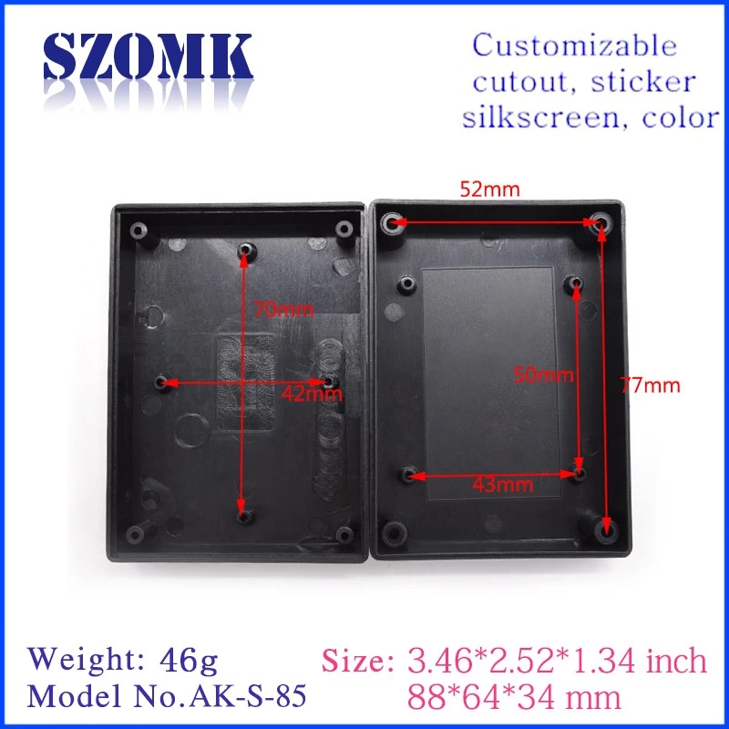 plastic handheld LCD enclosures keypad abs housing junction box electronics