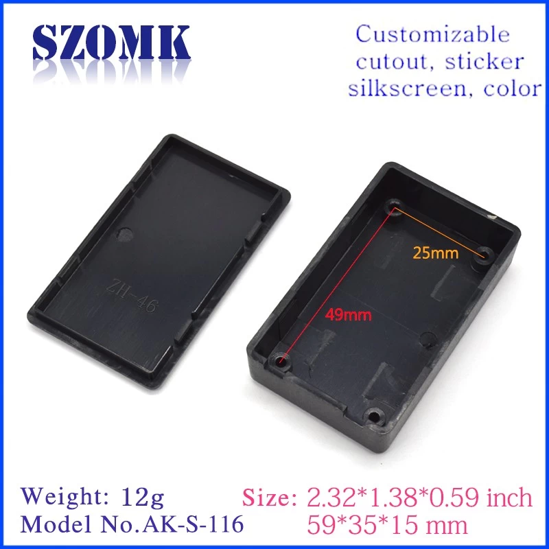 plastic standard electronic enclosure box for electronic project with 59*35*15mm
