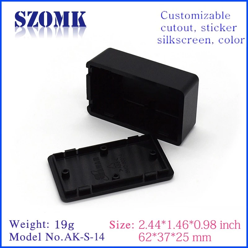 plastic switch standard housing electronic junction box for pcb on sale  AK-S-14  25*37*62mm