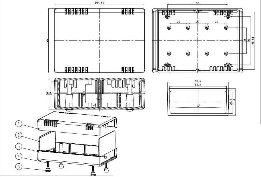 project box for Diy housing desk top enclosure,AK-D-01A