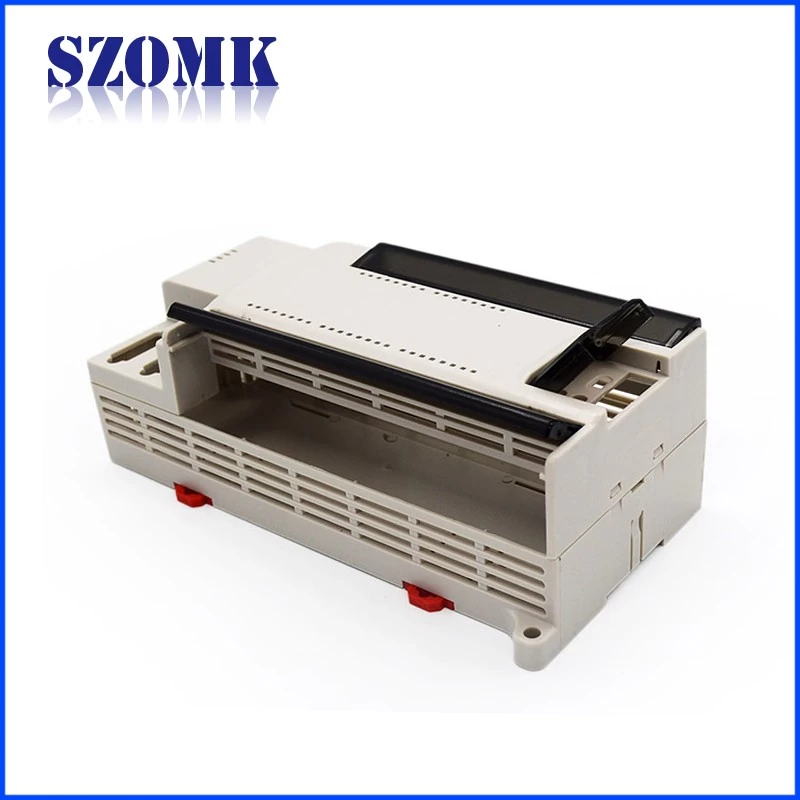 Shenzhen hot sale 200X90X70mm abs plastic electronic plc din rail enclosure supply/AK-DR-19