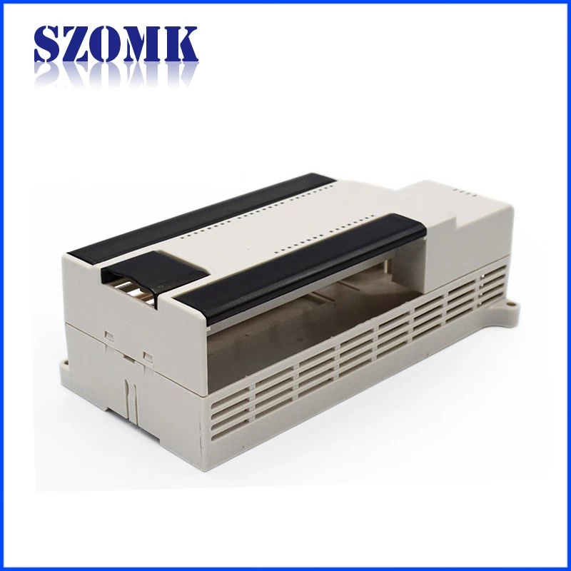 Shenzhen hot sale 200X90X70mm abs plastic electronic plc din rail enclosure supply/AK-DR-19