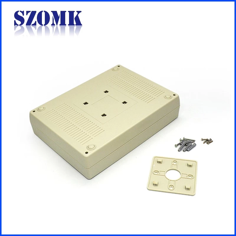 Shenzhen high quality big size 275X204X64mm abs plastic enclosure electronic wall mount cases supply/AK-W-23