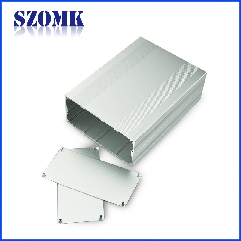 Hot seliing silver brushed aluminum foil aluminum extrusion enclosure 68*145*200mm C25