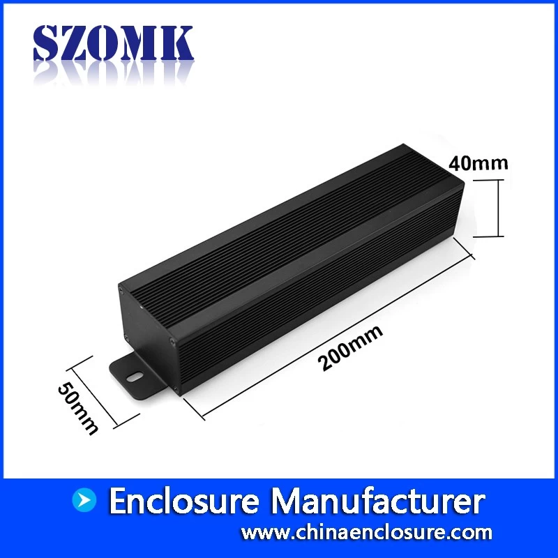 szomk aluminum anodizing Black color extrusion enclosures for electronics case design AK-C-B66 40*50*free mm