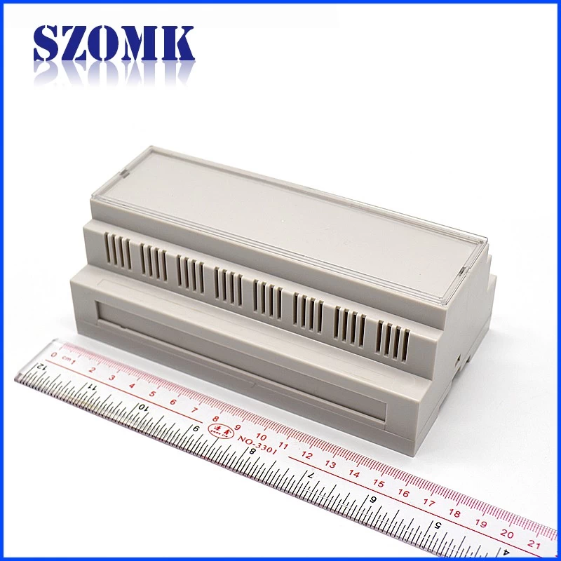 High quality plastic din rail enclosure electronic device housing for power supply AK-DR-43 87*60*158mm