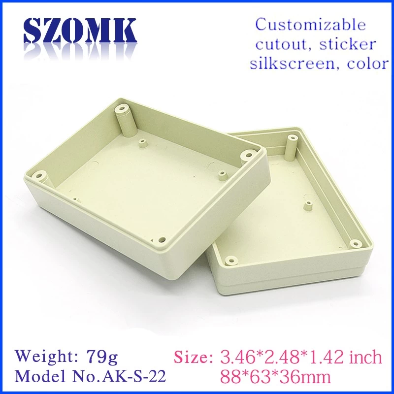 szomk small enclosure project box electrical cabinet 88*63*36mm plastic instrument enclosure electronics junction box