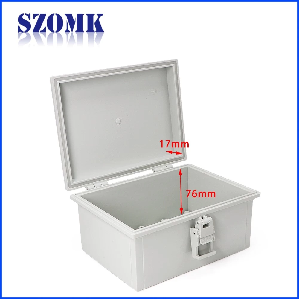 szomk PCB Electronic Project Waterproof Hinge Enclosure AK-01-37 200*150*100mm Waterproof Device Enclosure Box