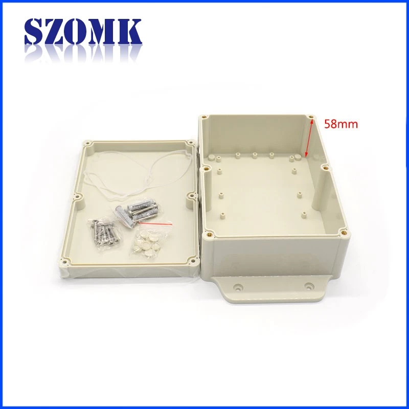 waterproof outdoor switch plastic enclosure for electronic device with 275(L)*151(W)*83(H)mm