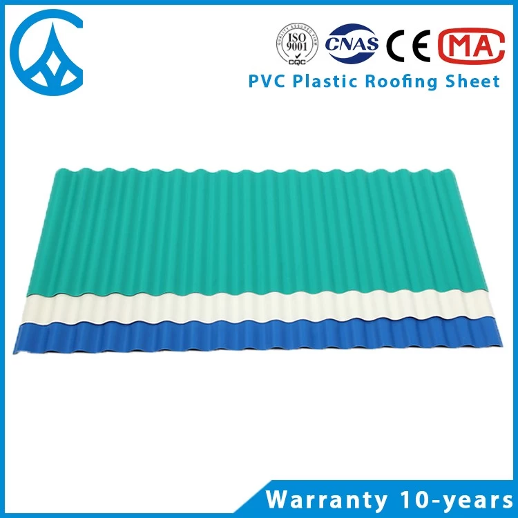 Popular style APVC plastic roofing sheet with 10 years warranty
