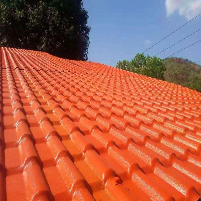 بلاط سقف بلاستيكي على الطراز الأسباني / بلاط سقف بلاستيكي PVC / بلاط سقف راتينج صناعي ASA 1 المشتري