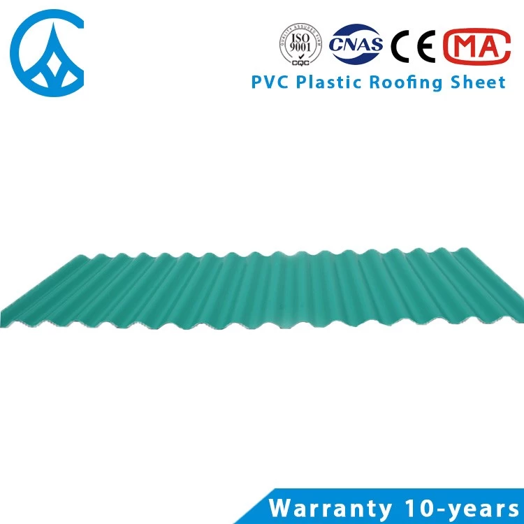 ZXC China supplier Waterproof corrugated plastic PVC roofing sheet