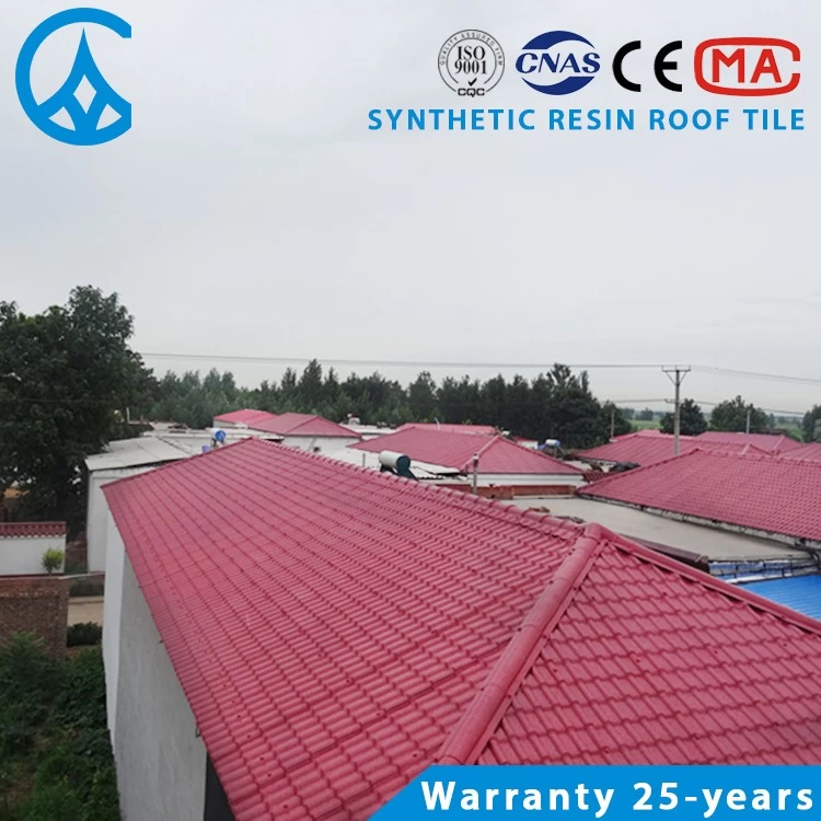 ZXC Bamboo spanish pvc resin plastic terracotta red roof tile