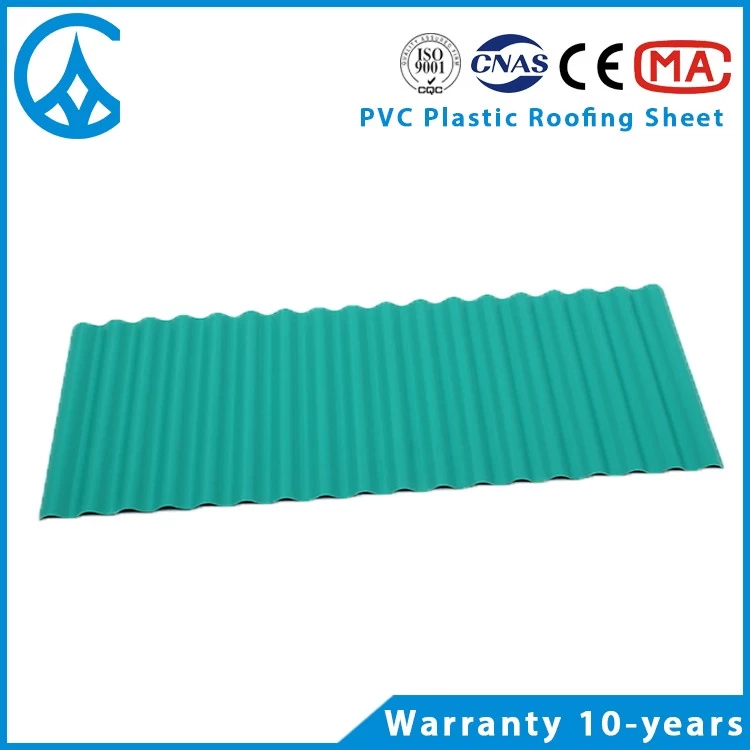 ZXC China supplier excellent sound insulation PVC plastic roofing tile