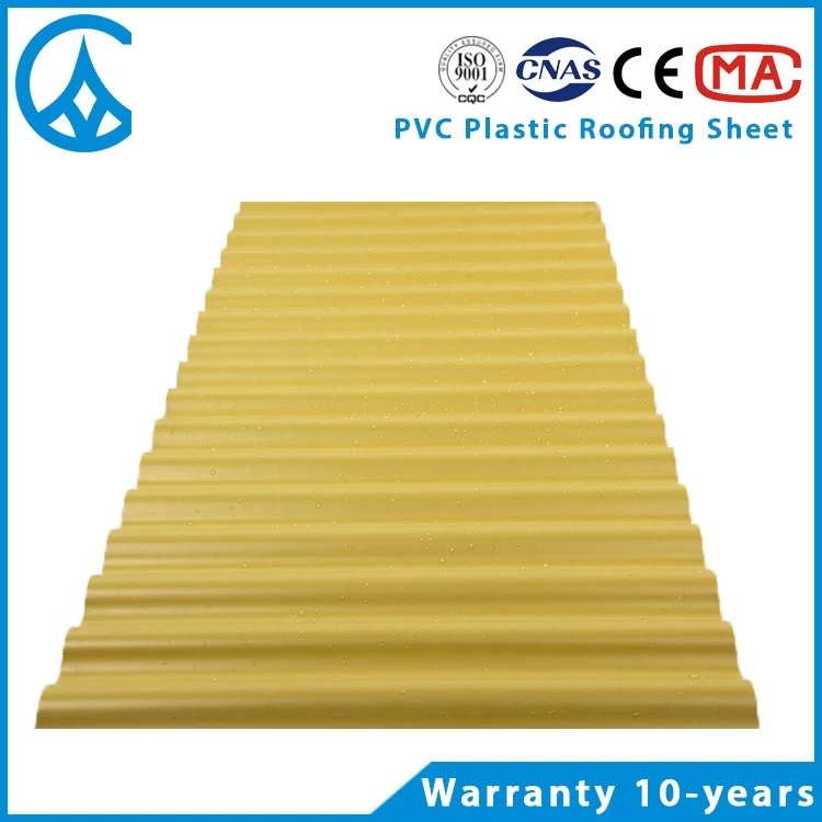 Zxc matériaux de construction pas cher carreaux de toiture en PVC en Chine