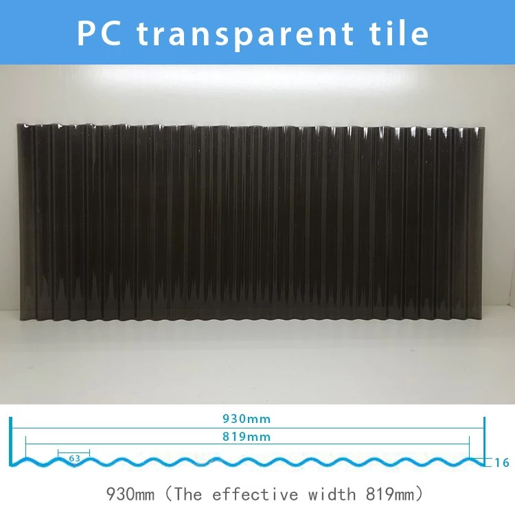 Hoja de techo de PC transparente de ZXC