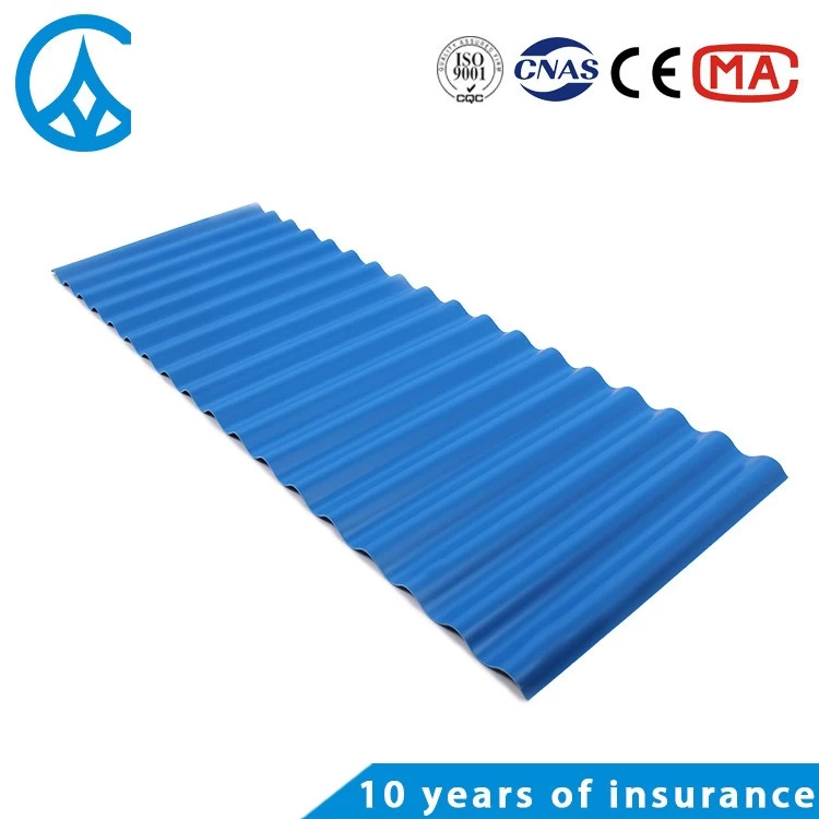 ZXC pvc plastic sheet roof tile with 10 years warranty