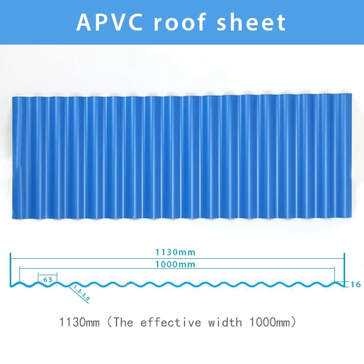 ZXC round wave and trapezoid PVC roofing sheet