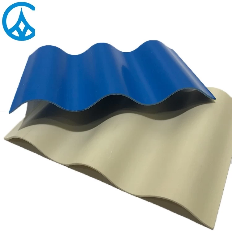 ZXC  trapezoid and round wave PVC roofing sheet in different colors