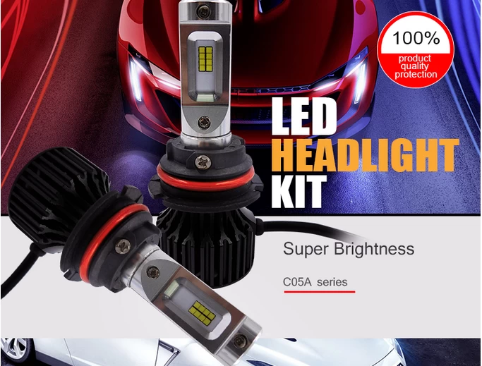 Kits de conversion des phares LED H\/L de la série 9004 9007 C05A dans la production de masse