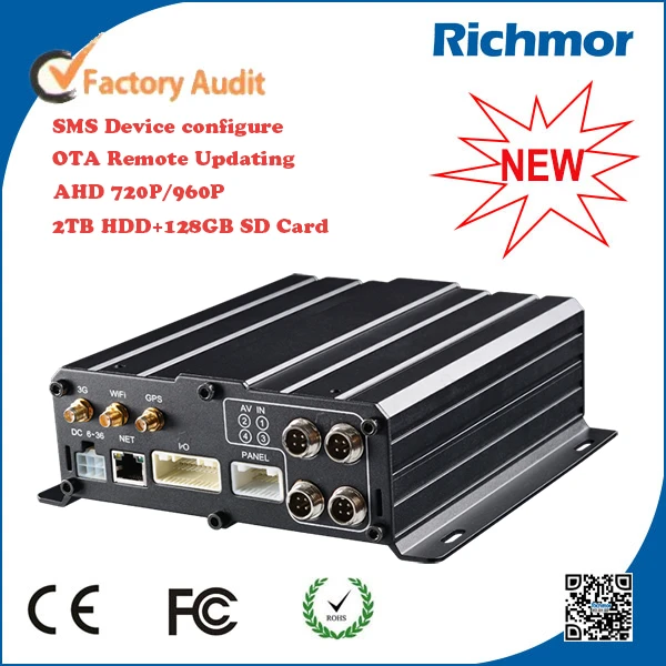 2TB HDD + 128GB SD card Vehicle Mobile DVR RCM-MDR710