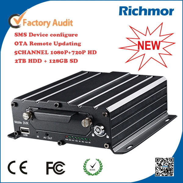 Support IOS/Android Phone Remote monitor 5CH HARD DISK Mobile DVR