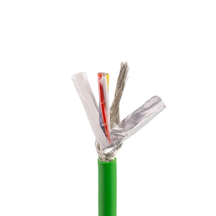 1 M MOQ CAT5 4 core 22 AWG green pvc shield ethernet cable