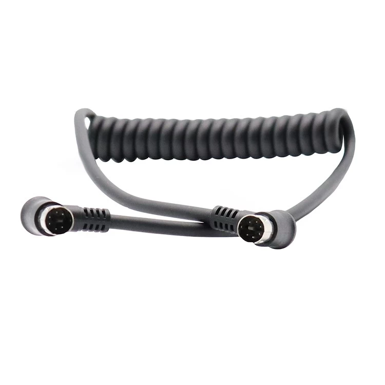 3 4 5 6 7 8 9 core PVC PUR TPU black spiral coiled cable
