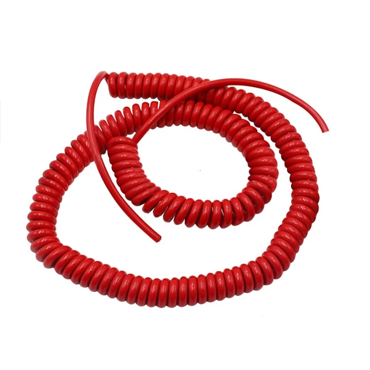 6-rdzeniowy czerwony pur shield materiał elastyczny zwijany przewód przedłużający przewód dostawca kabla