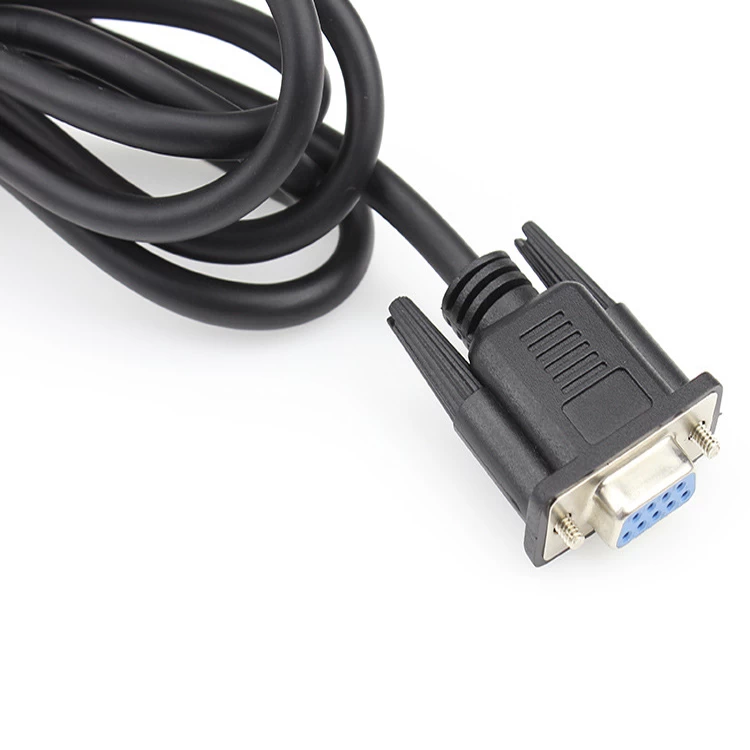 6FT customized molding d-sub connector DB9 Cable Female to Male plug RS232 serial computer cable