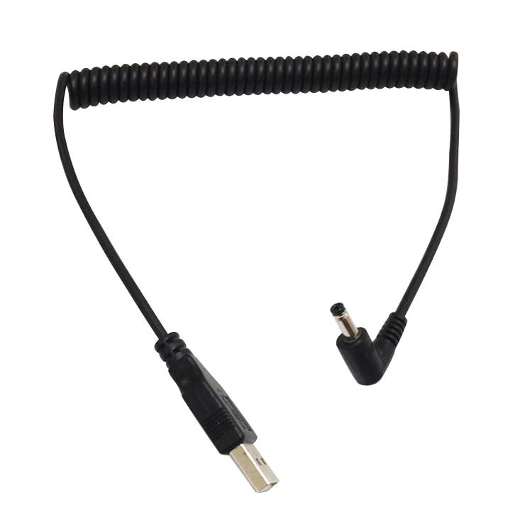 Sprężynowy wtyk męski USB 2.0 A ze sprężyną 6 stóp do 90 stopniowego prostego kabla zasilającego DC