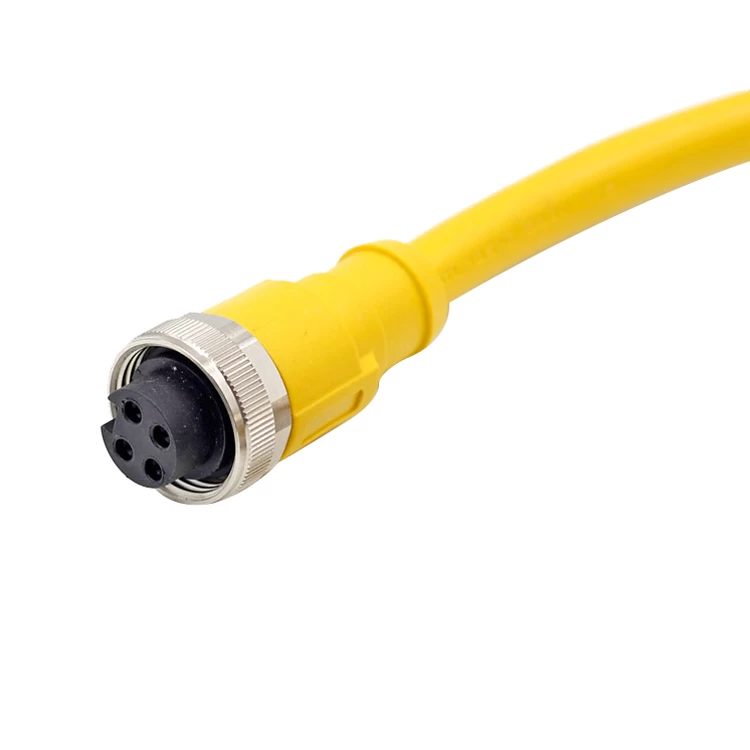 7/8" circular connector straight moulding 3 4 5 pin PVC PUR cable connector waterproof IP67