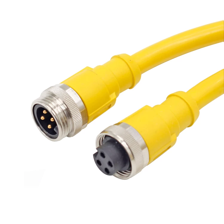 7/8" circular connector straight moulding 3 4 5 pin PVC PUR cable connector waterproof IP67