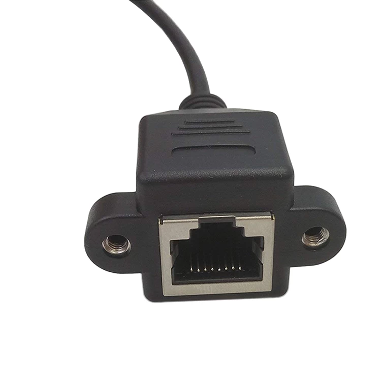 90 degree RJ45 male to female extention cable