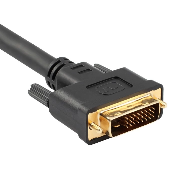 Black gold plated Nylon braided 1.5m 24+1 28AWG DVI to DVI cable monitor cable