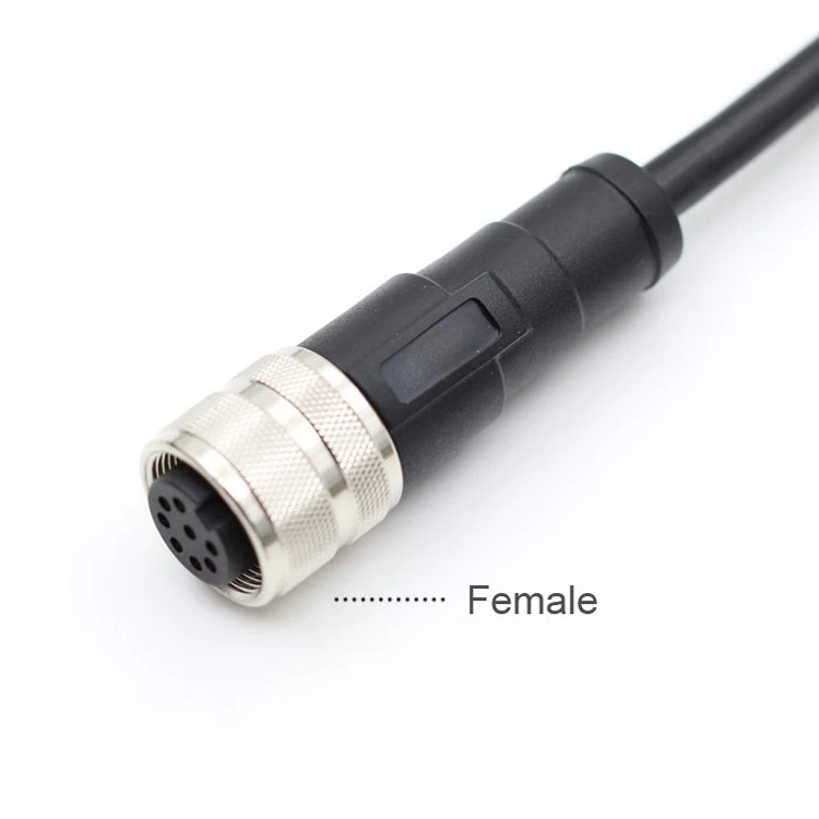 Kundenspezifisches schwarzes M16-Kabel, M16-Stecker und -buchse für elektrischen Rundstecker