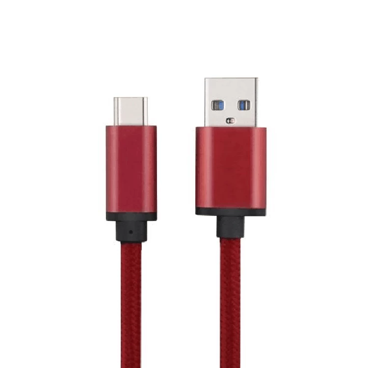 Hochgeschwindigkeits-USB 3.0-Datenladekabel auf USB 3.1-Typ-C-Kabel geflochten