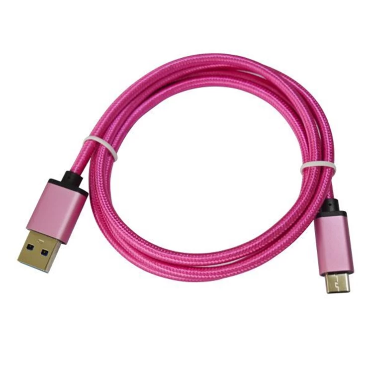 Hochgeschwindigkeits-USB 3.0-Datenladekabel auf USB 3.1-Typ-C-Kabel geflochten
