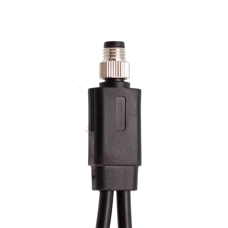 Ip67 M8 M12 Y Splitter with male to 2 female fix screw connector