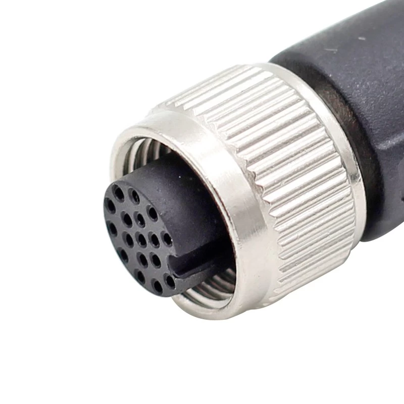M12 17 pin female right angle plug to A male usb connector cable