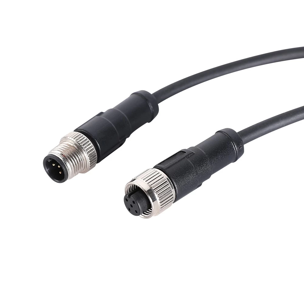 M12 3 4 pin male extension cable
