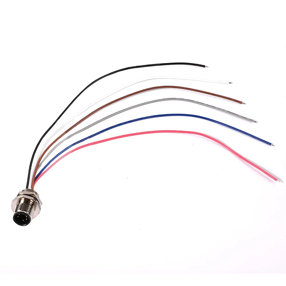 M12 a coded 12-pin female panel mount wire 200 mm