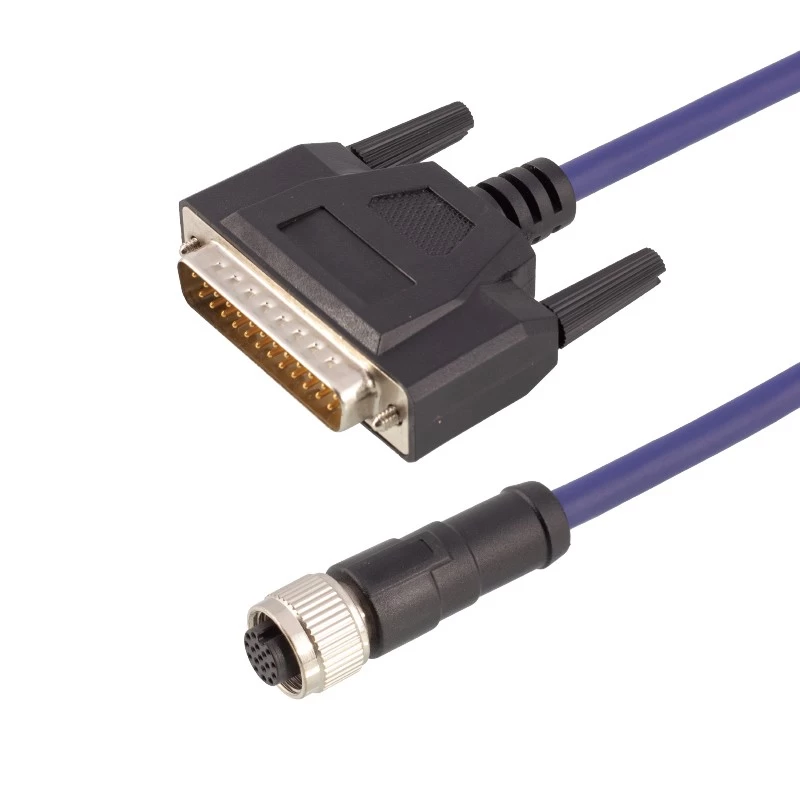 M12 female to DSUB 25 pin cable