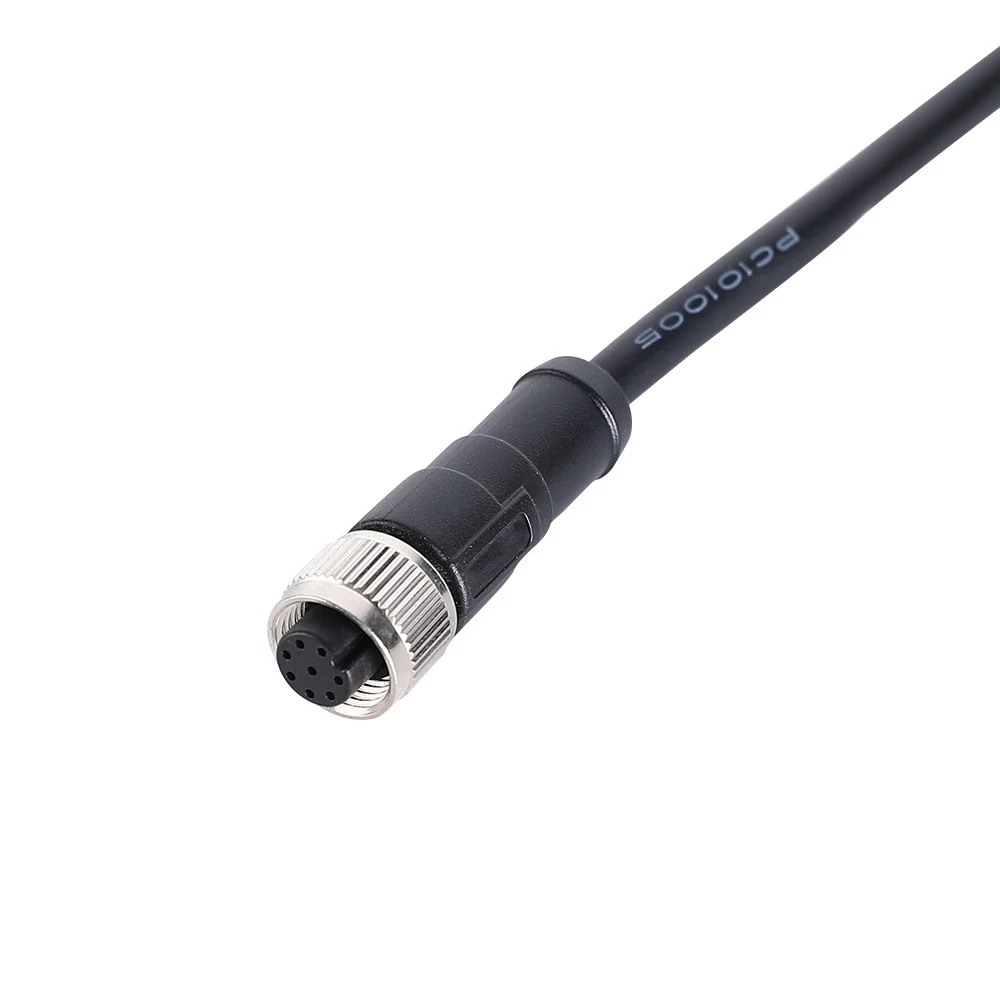 M12 4 5 pin pigtail female single end cable