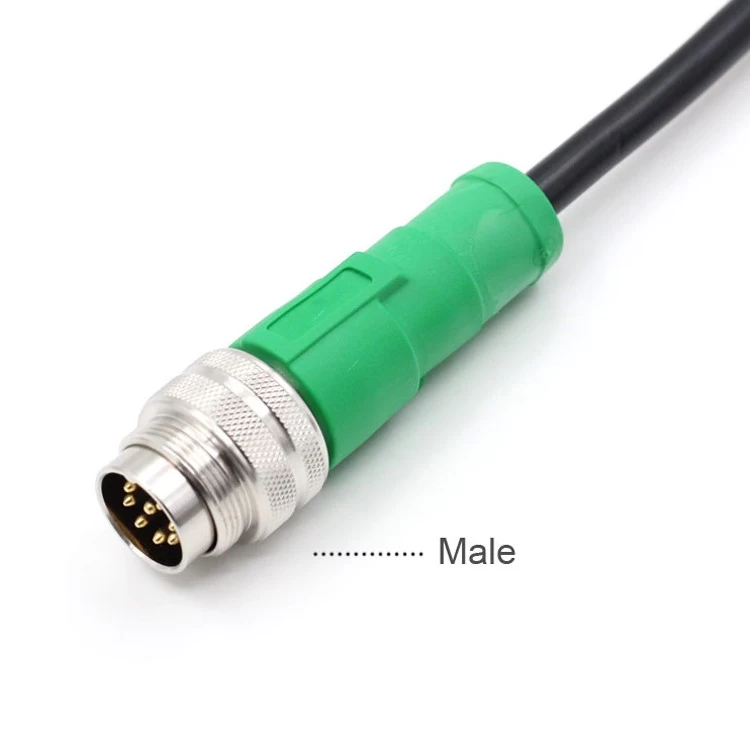 M16 2 3 4 5 6 7 8 12 14 16 19 24 pin male moulding connector pvc pur cable 1 M to 5 M